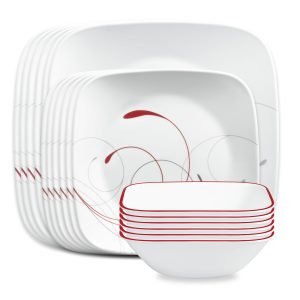 Corelle® Square Splendor 18-piece Dinnerware Set. Service for 6