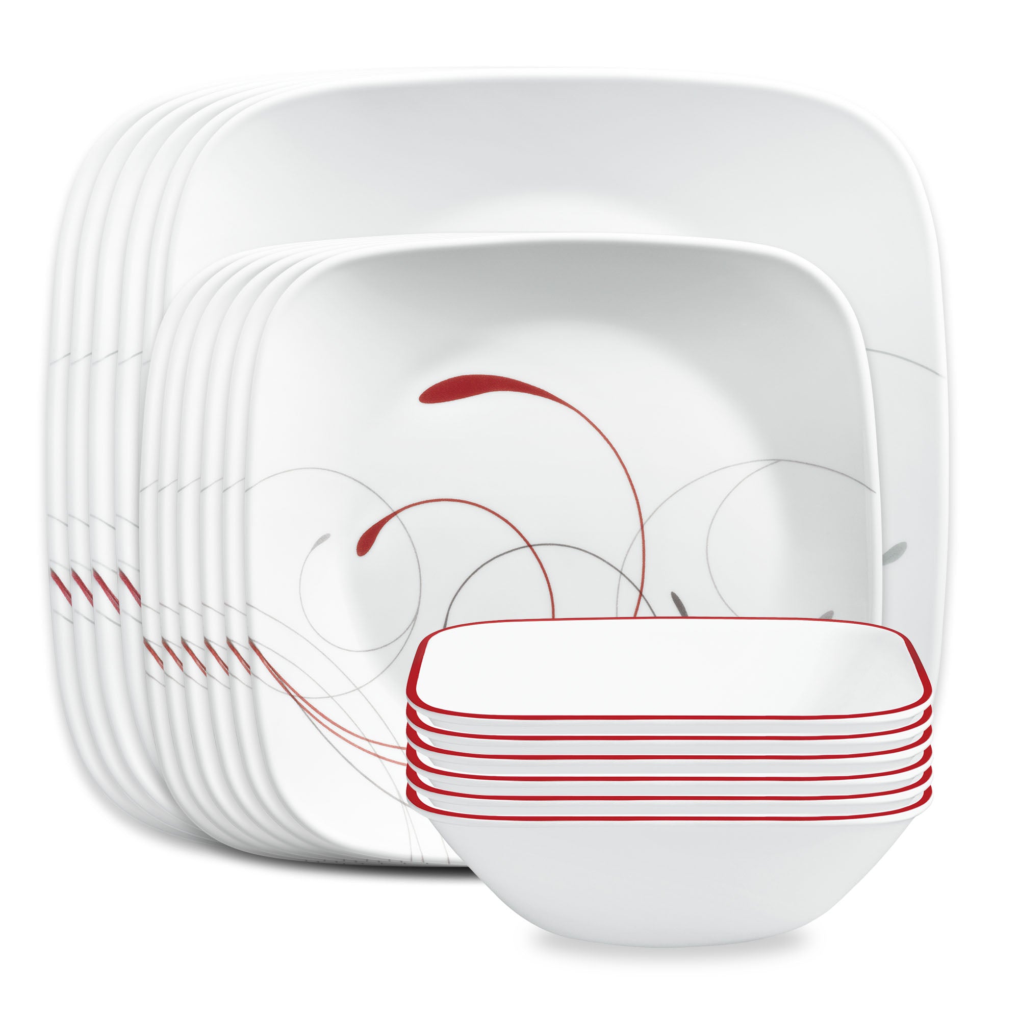 Corelle® Square Splendor 18-piece Dinnerware Set. Service for 6