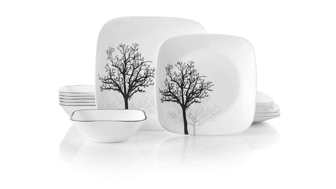Corelle® Timber Shadows 18-piece Dinnerware Set. Service for 6