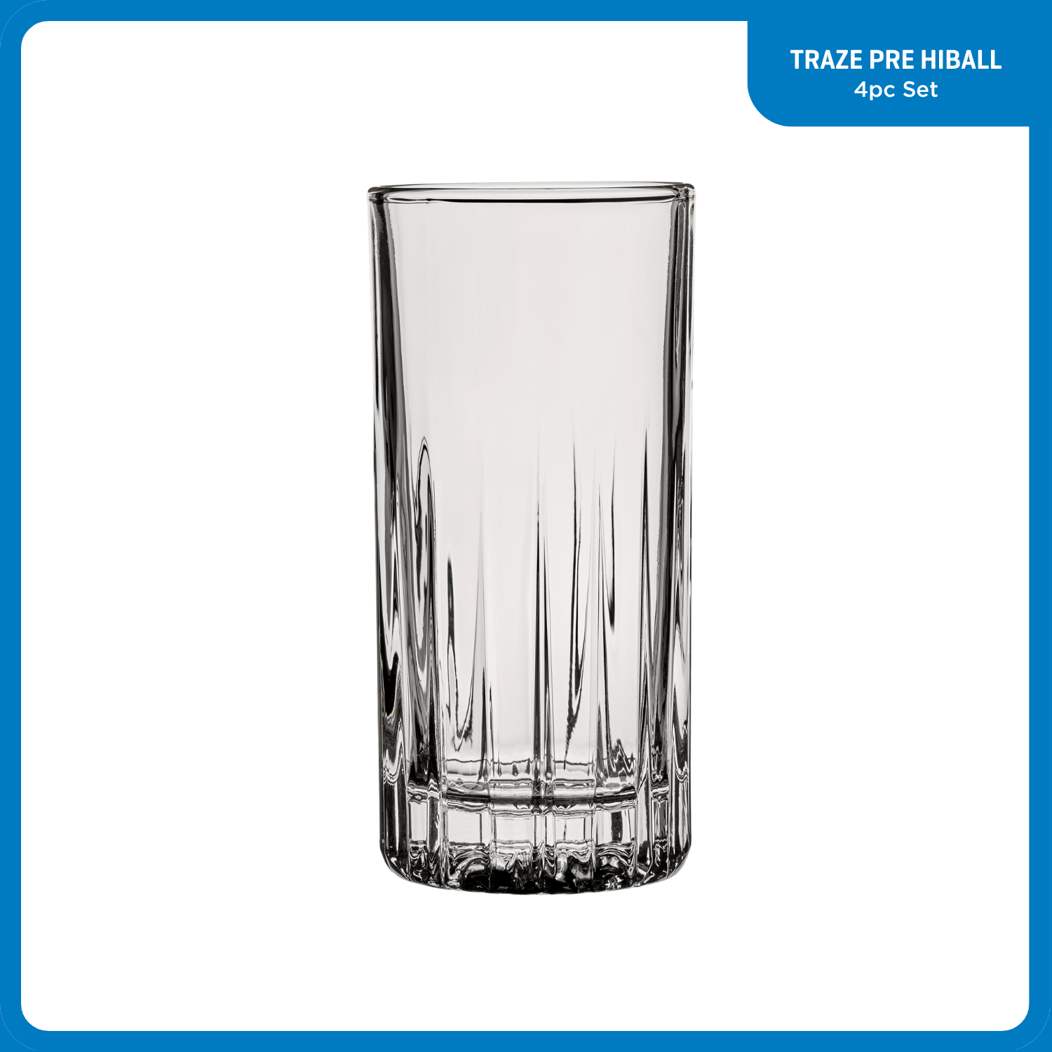 Ocean Glass Traze PRE Highball Glasses (4-Pieces). 12-ounce. Dishwasher Safe - Image 2