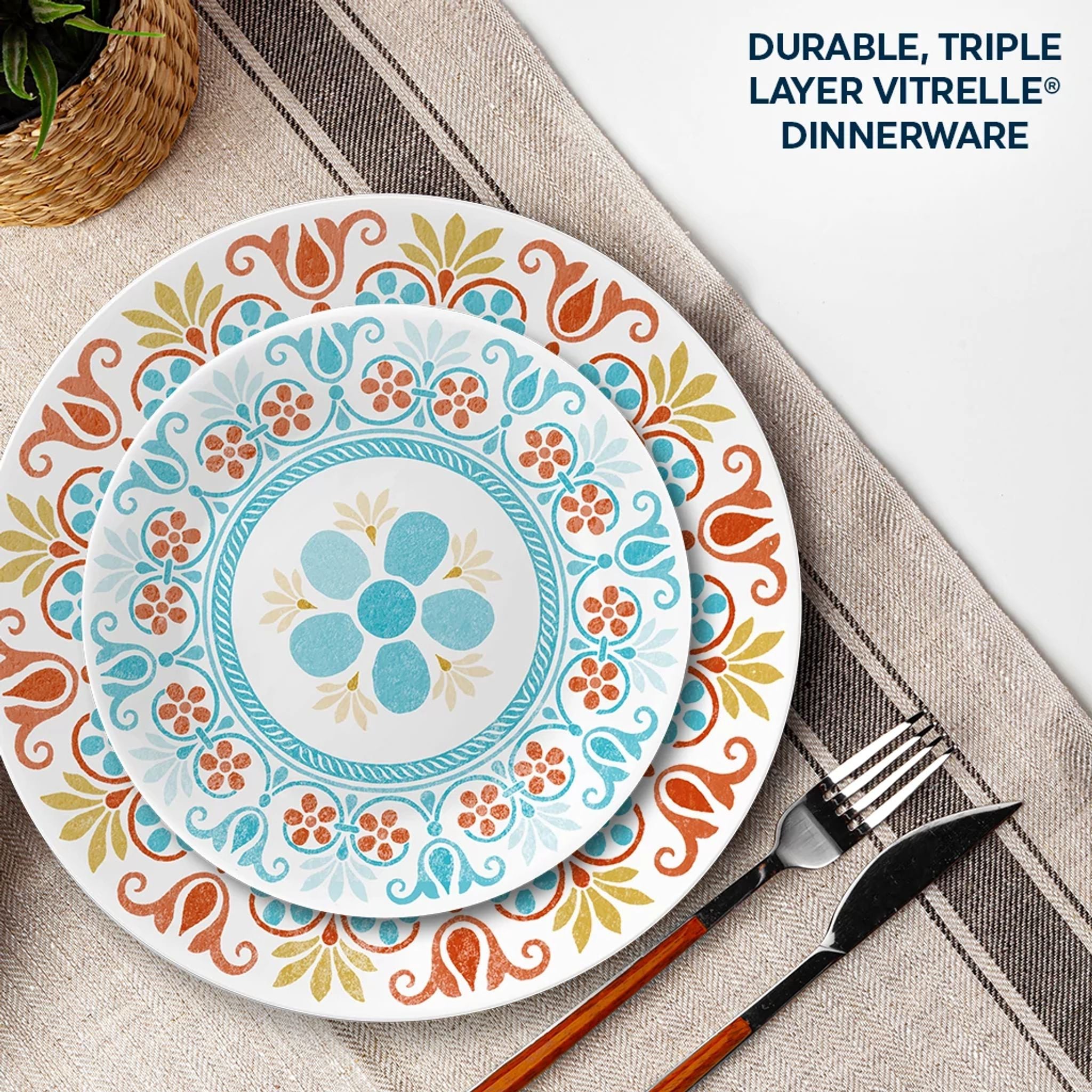 Corelle® Global Collection Terracotta Dreams 18-piece Dinnerware Set. Service for 6 - Image 4