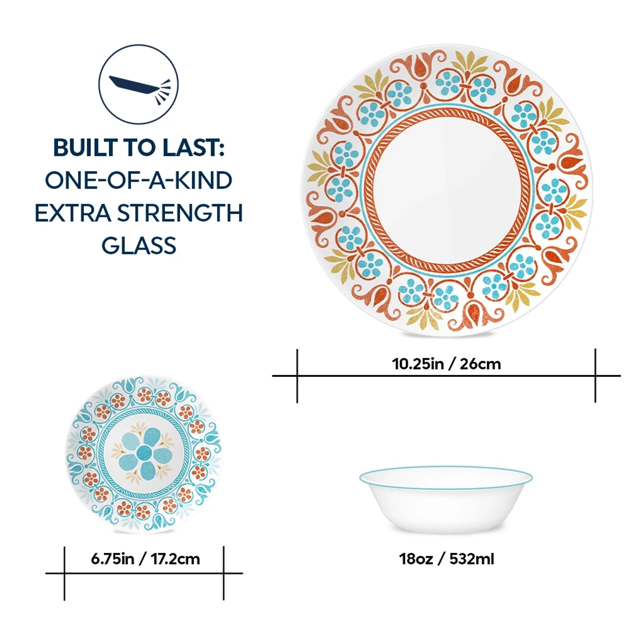 Corelle® Global Collection Terracotta Dreams 18-piece Dinnerware Set. Service for 6 - Image 3