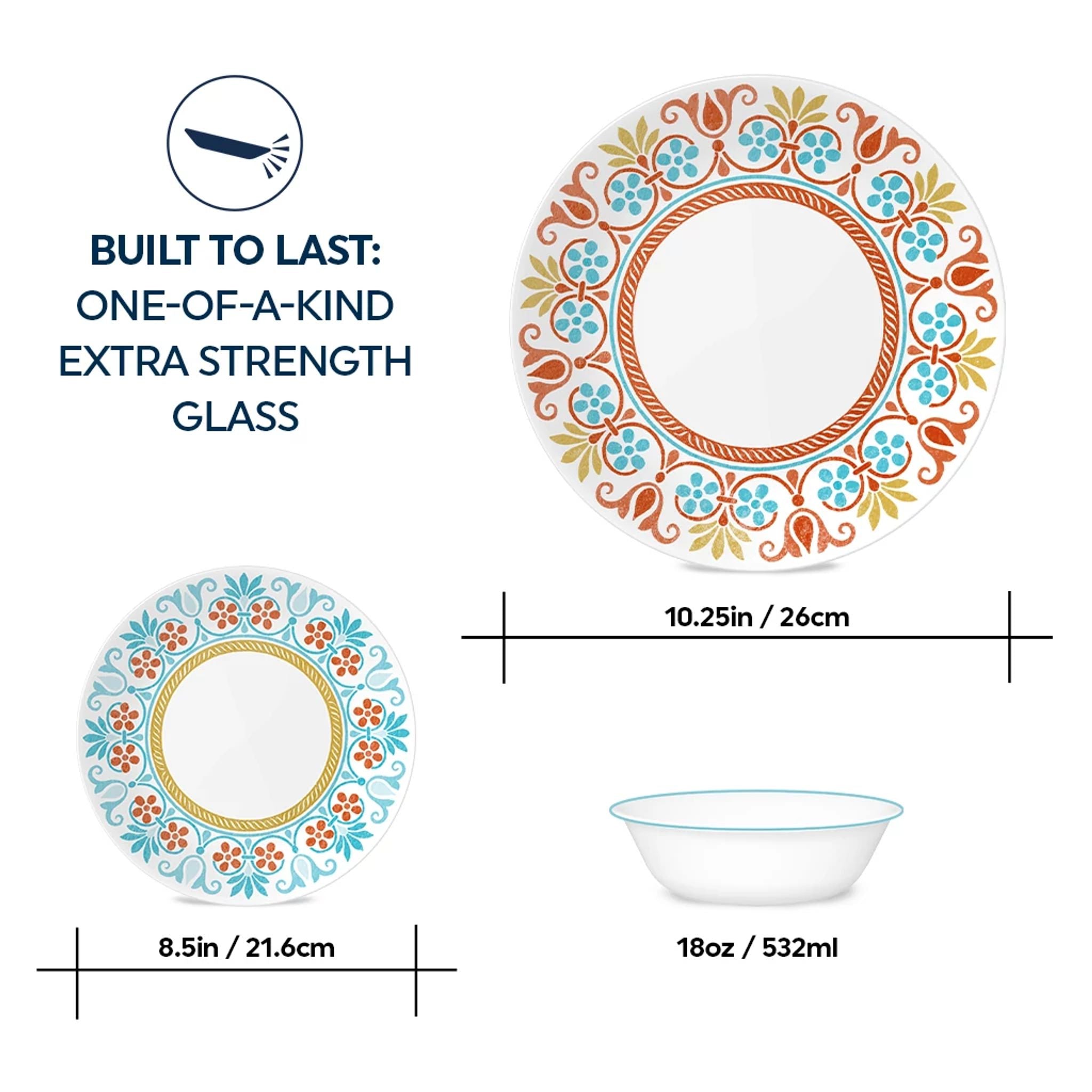 Corelle® Global Collection Terracotta Dreams 12-piece Dinnerware Set. Service for 4 - Image 3