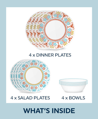 Corelle® Global Collection Terracotta Dreams 12-piece Dinnerware Set. Service for 4 - Image 2