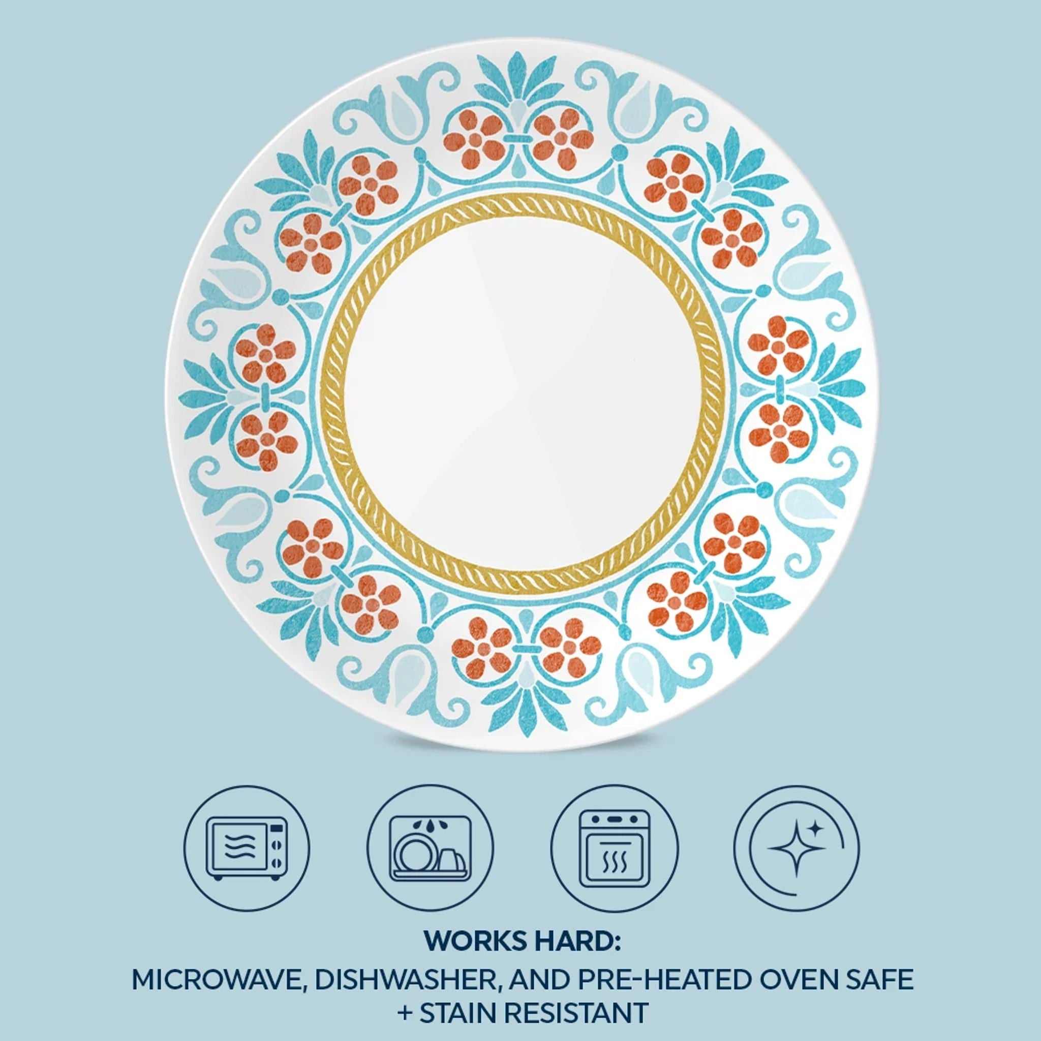 Corelle® Global Collection Terracotta Dreams. 8.5 Salad Plates. 6-pack - Image 4