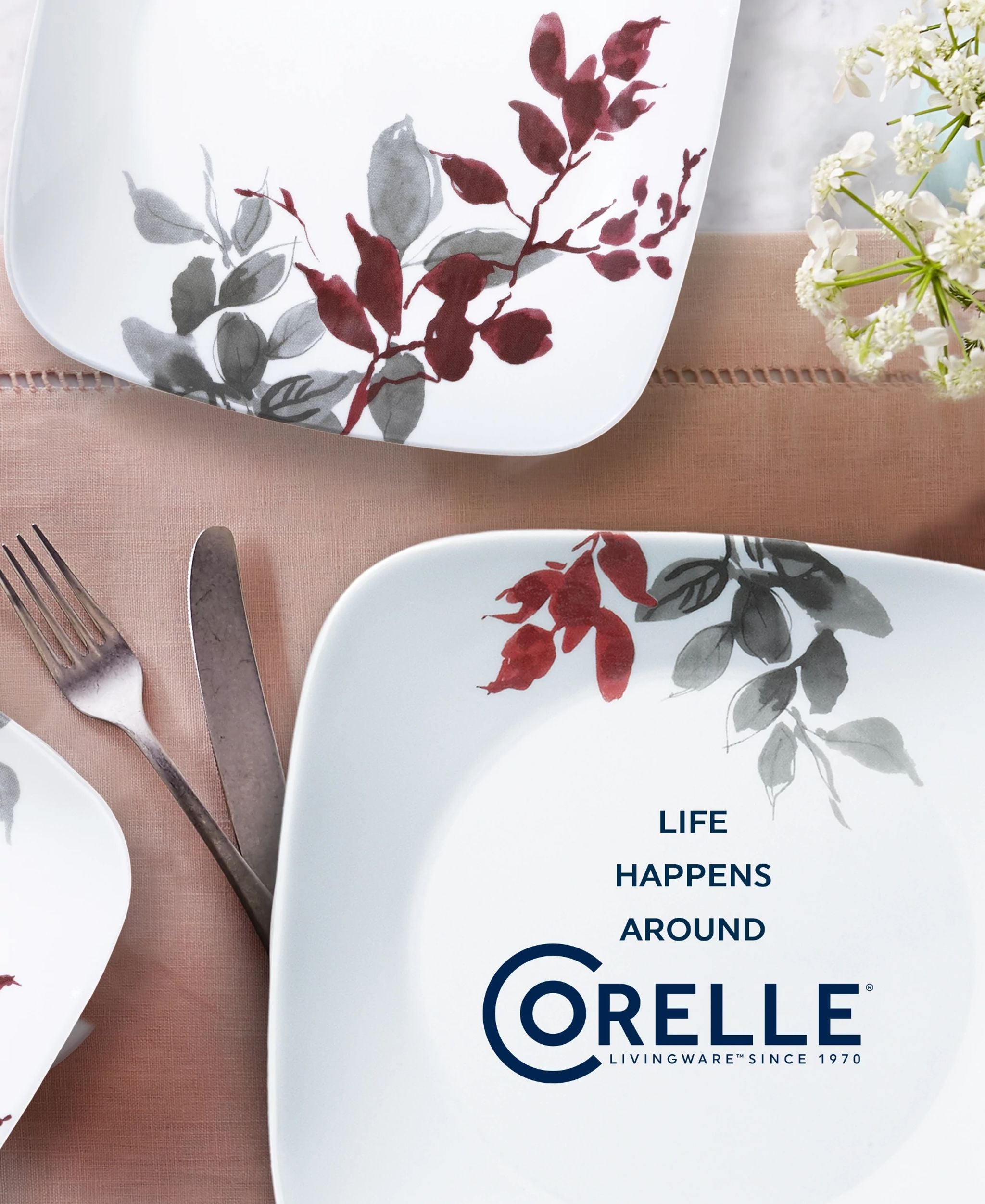 Corelle® Kyoto Leaves 16-piece Dinnerware Set. Service for 4 - Image 7