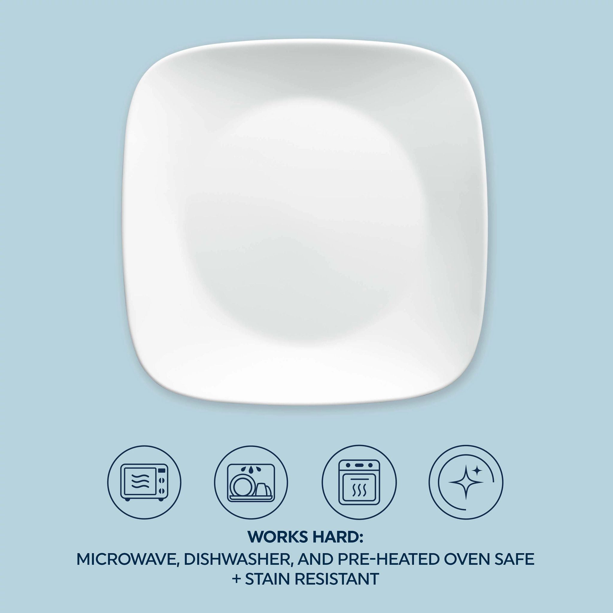 Corelle® Boutique Vivid White 8-piece Dinnerware Set. Service for 4 - Image 4