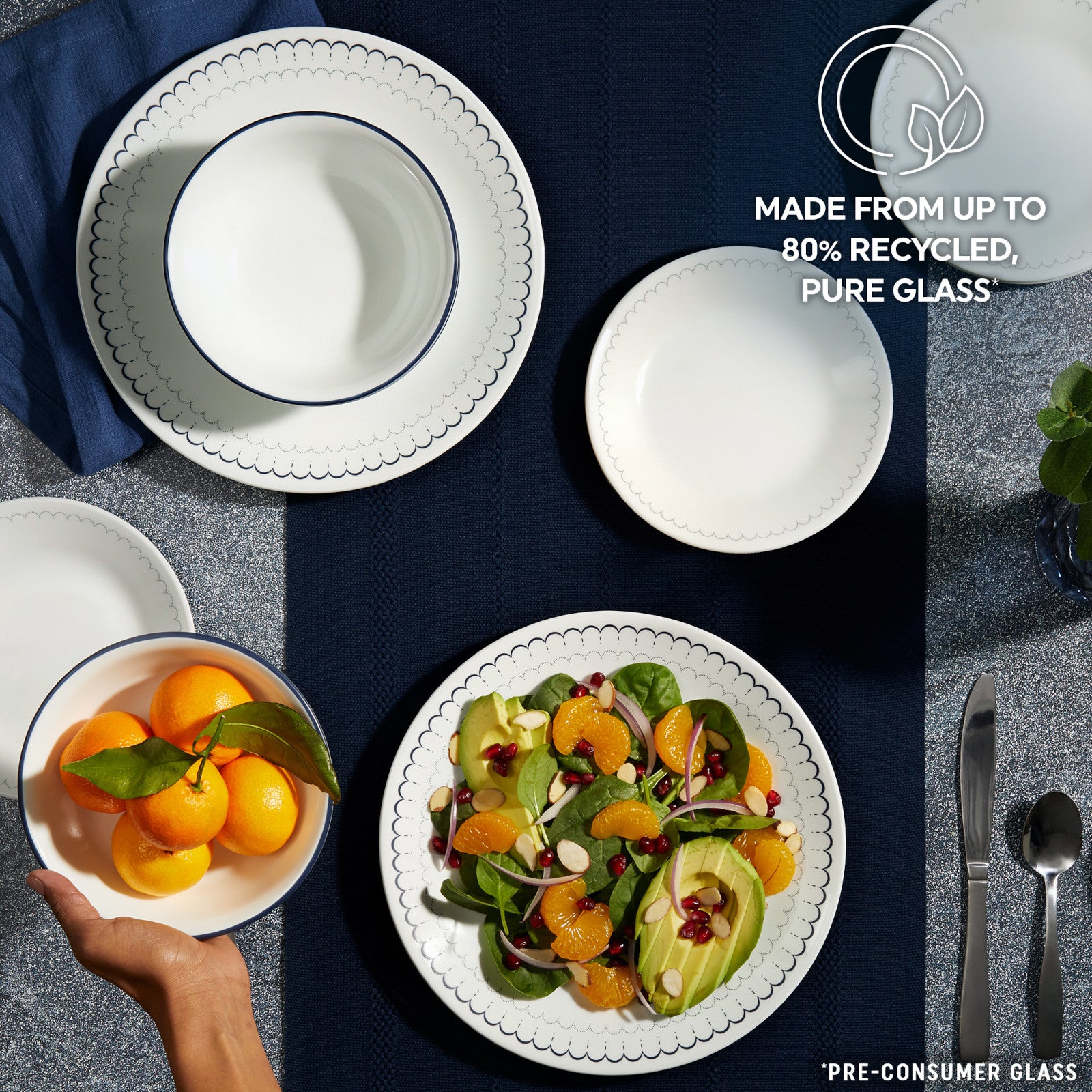 Corelle® Caspian Lace 66-piece Dinnerware Set. Service for 12 - Image 4