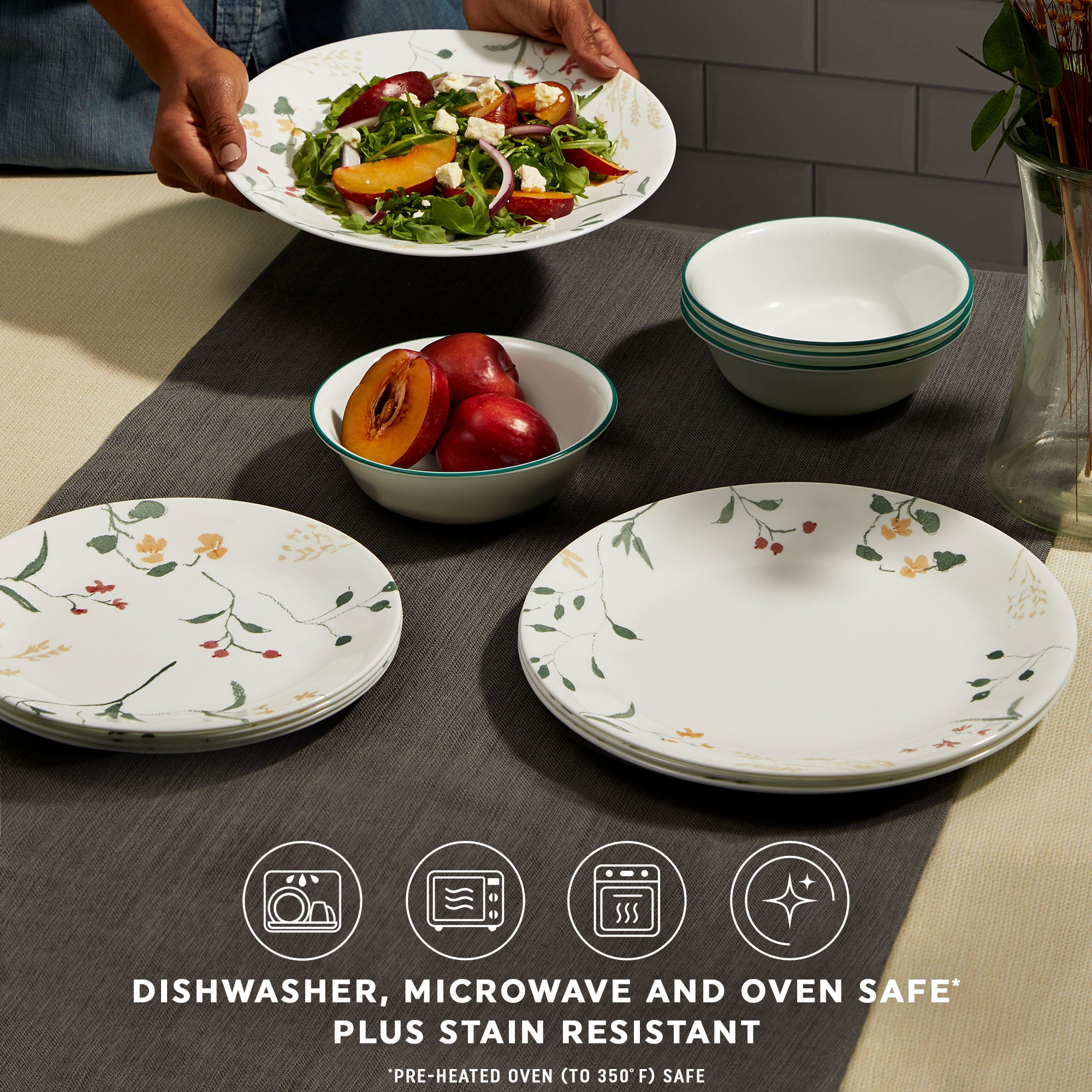 Corelle® Wildflower Scatter 12-piece Dinnerware Set. Service for 4 - Image 5