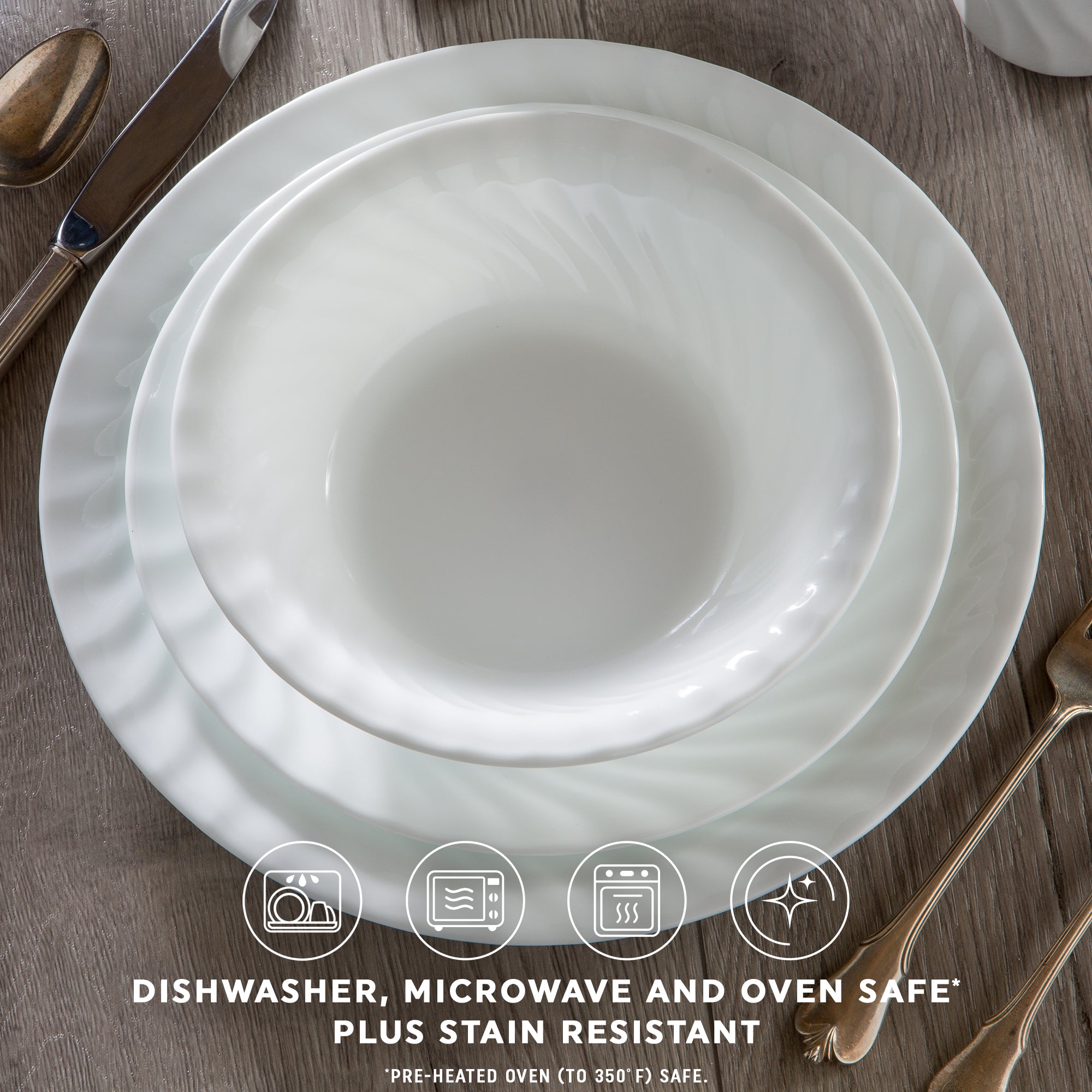 Corelle® Enhancements 10.25 Glass Dinner Plate - Image 4
