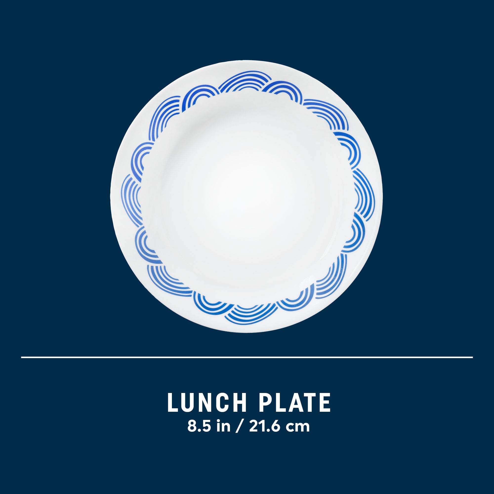 Corelle® Rolling Waves 8.5 Lunch Plate. 6-pack - Image 6