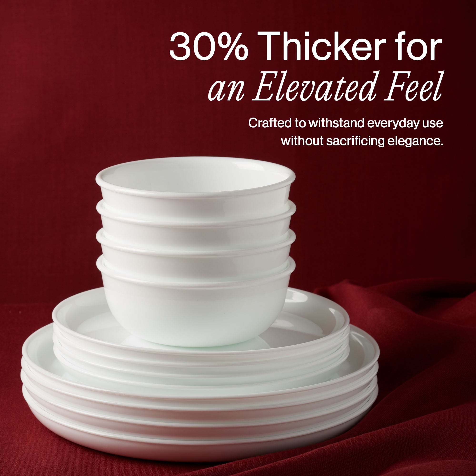 Corelle® Luxe Atlas 18-piece Dinnerware Set. Service for 6 - Image 4