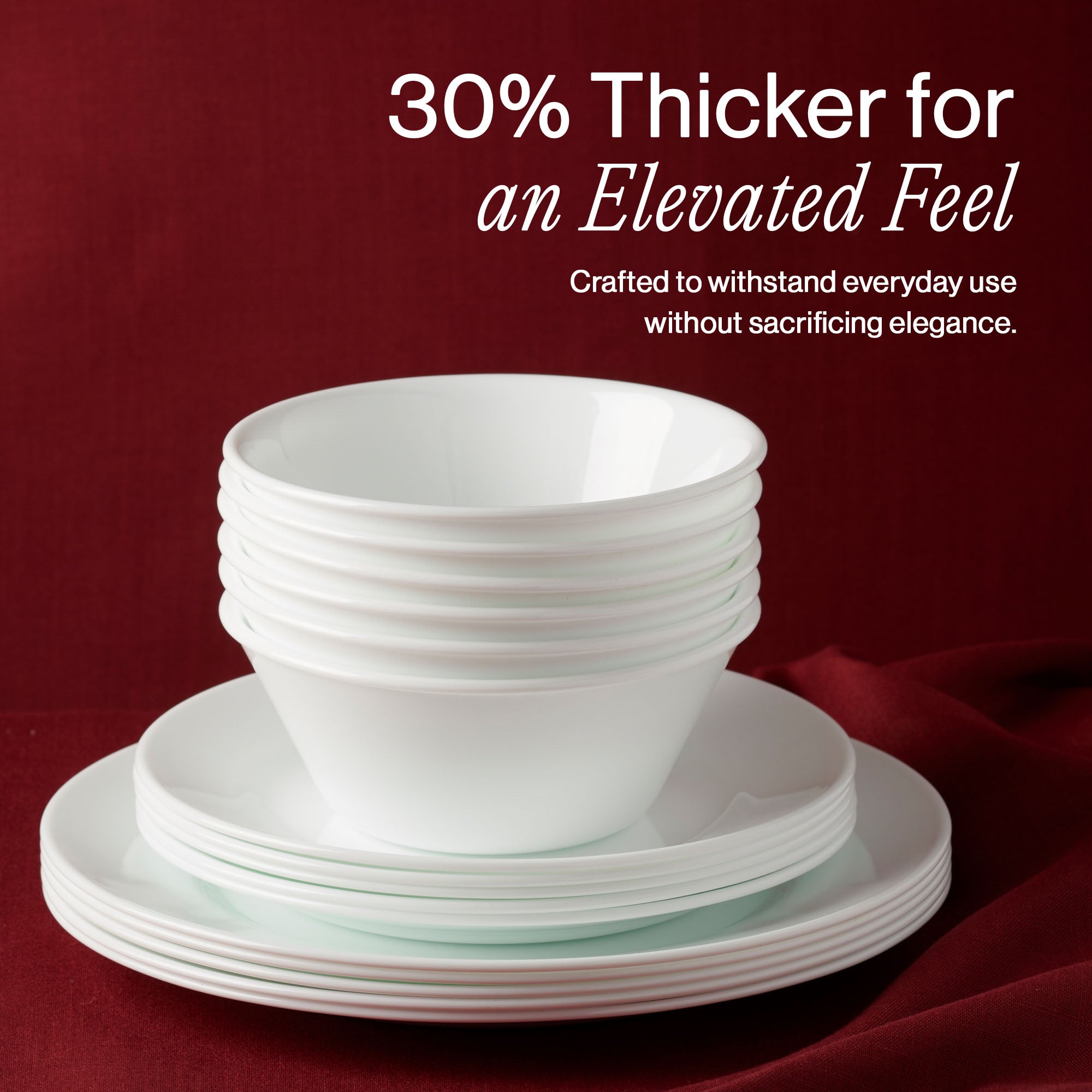 Corelle® Luxe Heritage 18-piece Dinnerware Set. Service for 6 - Image 3