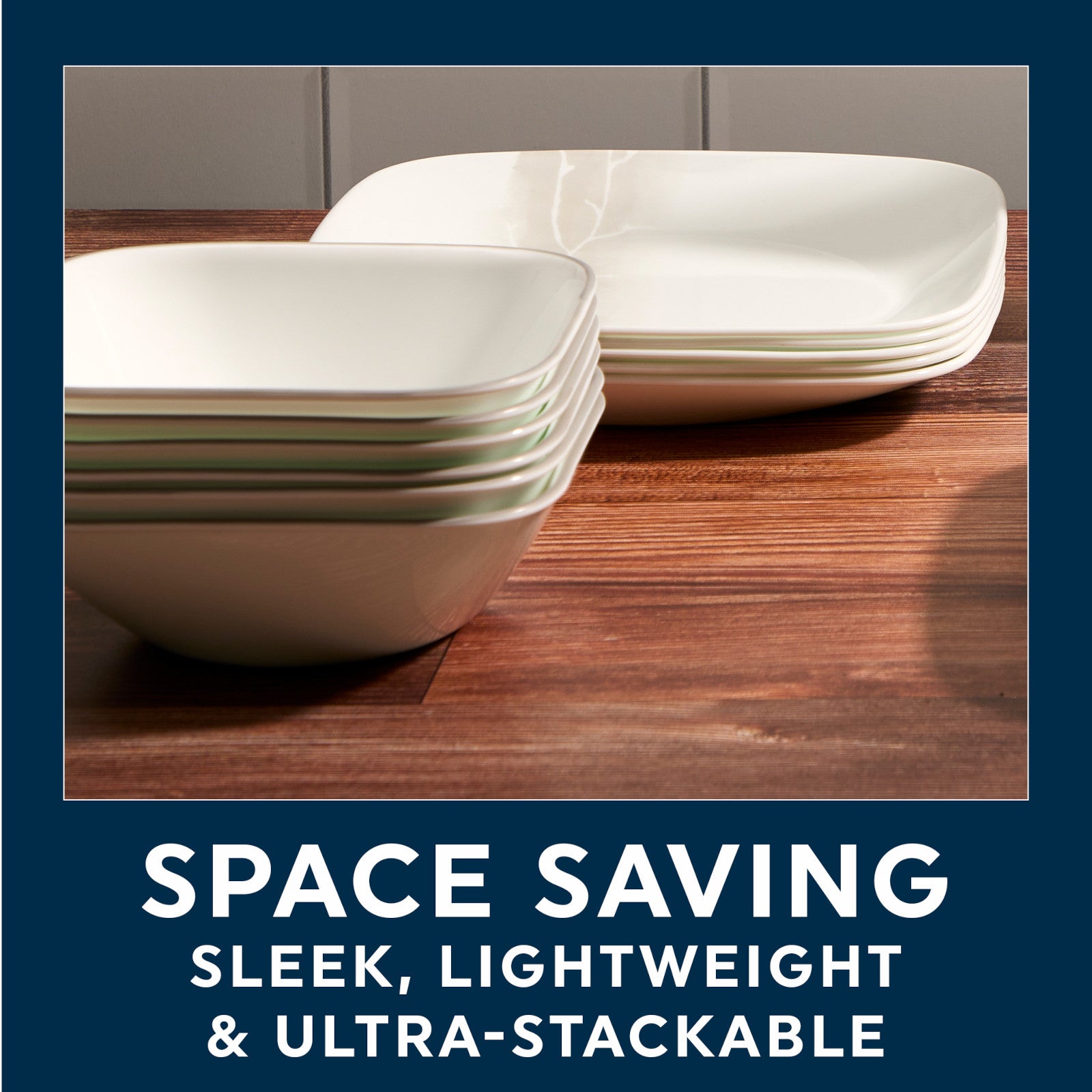 Corelle® Square Wandering Grove 18-piece Dinnerware Set. Service for 6 - Image 7